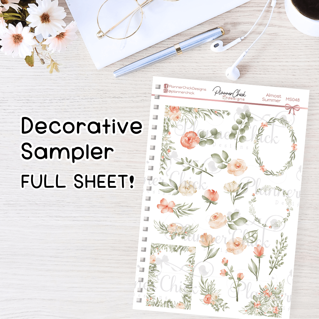 Almost Summer ~ Decorative Stickers (FULL SHEET!)