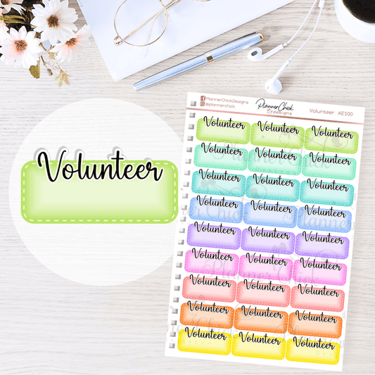 Volunteer Planner Stickers