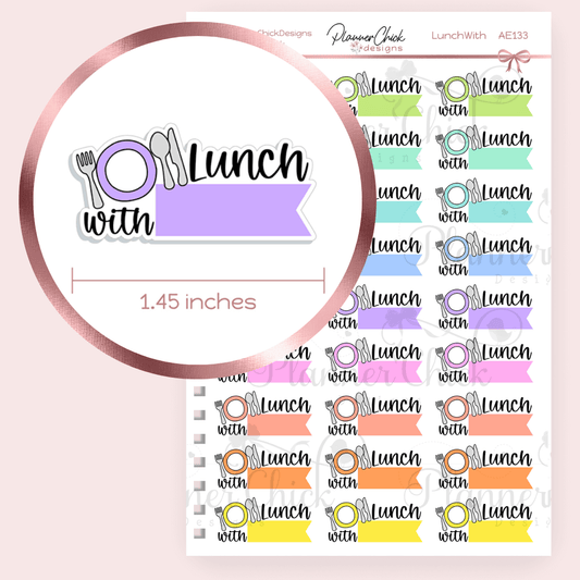 Lunch With ___ Planner Stickers