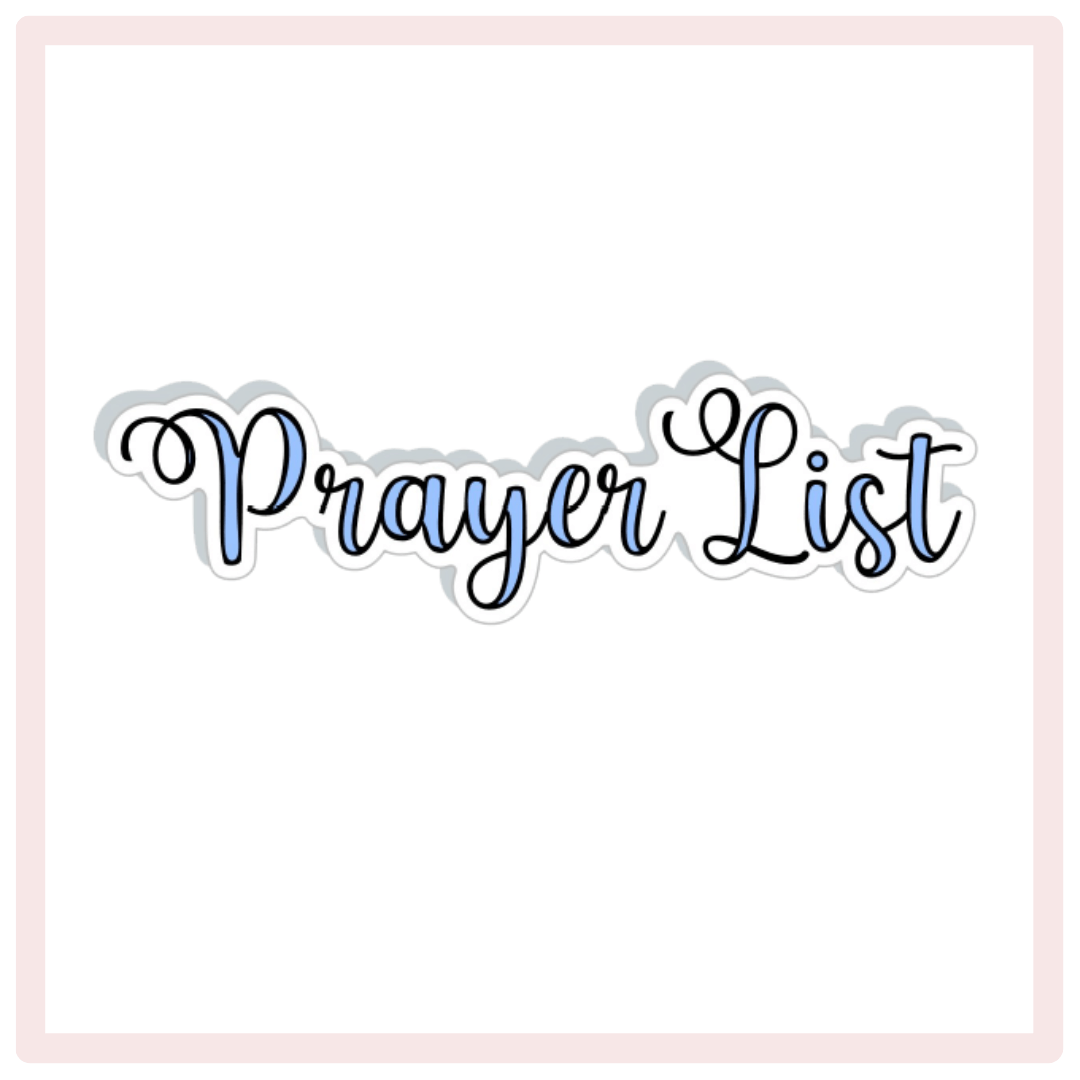 Prayer List Headers