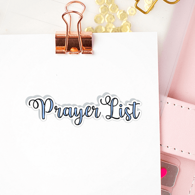 Prayer List Headers