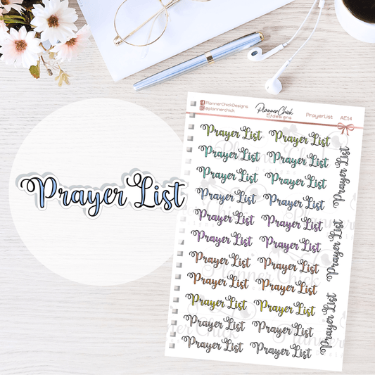 Prayer List Headers