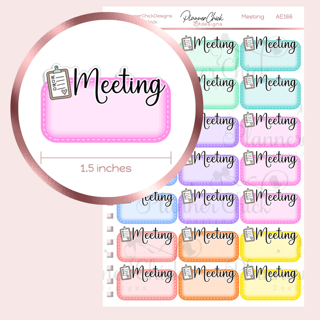 Meeting Planner Stickers