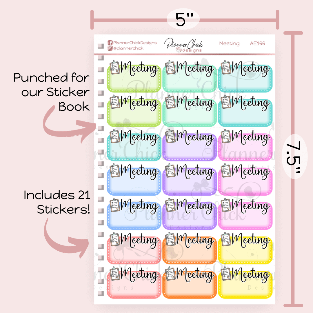 Meeting Planner Stickers