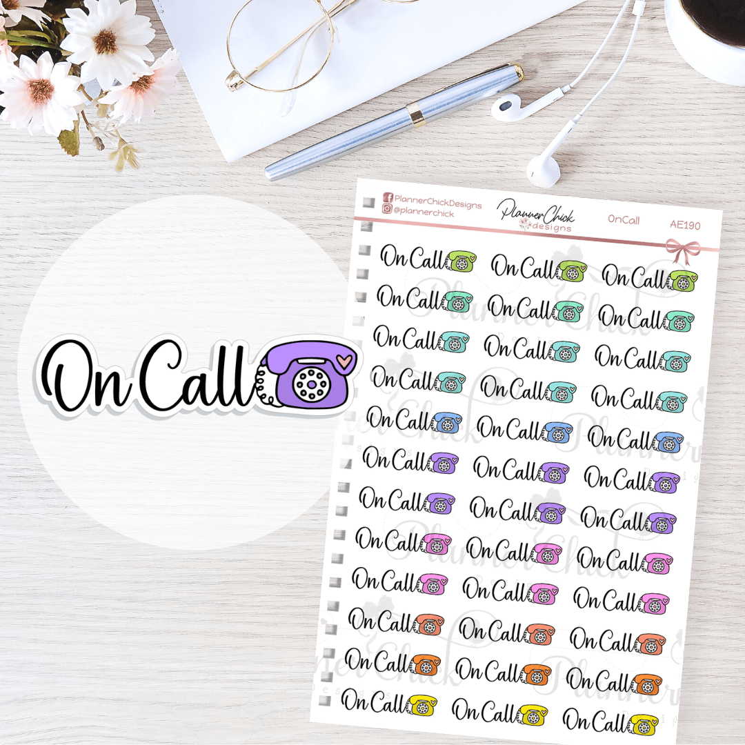 On Call Planner Stickers