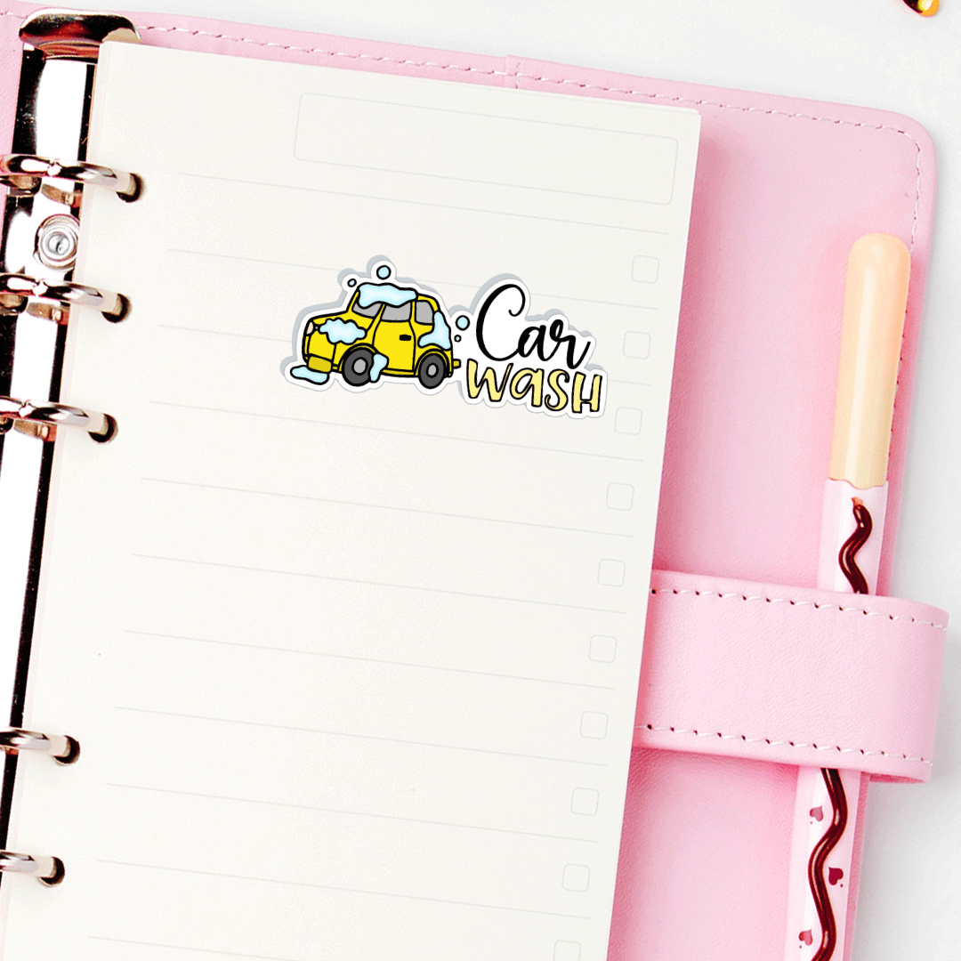 Wash the Car Planner Stickers