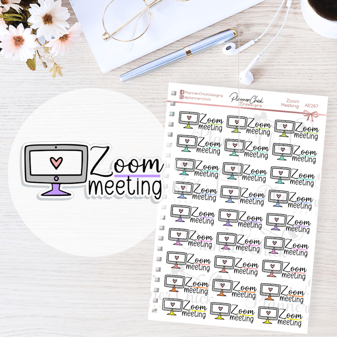 Zoom Meeting Planner Stickers