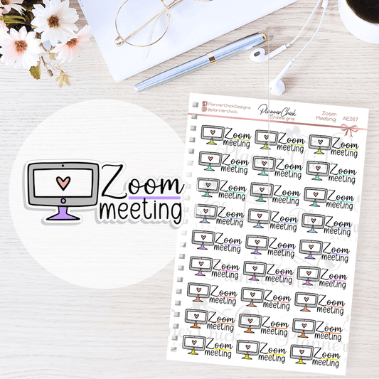 Zoom Meeting Planner Stickers