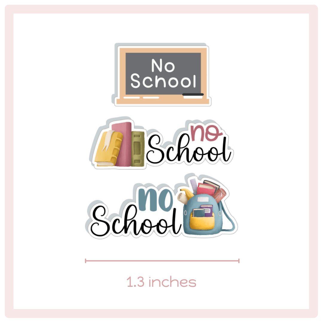 No School Planner Stickers