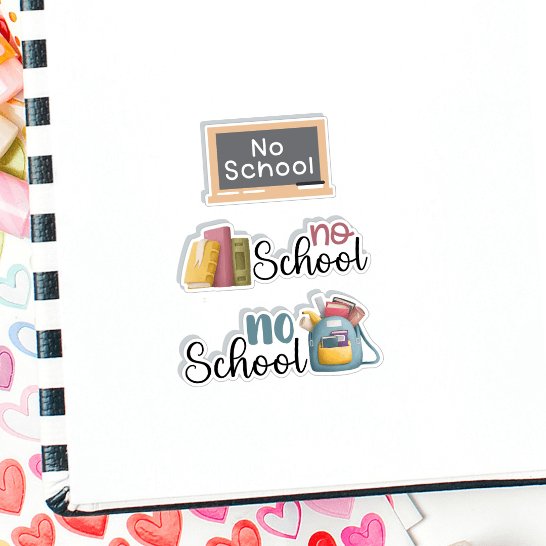 No School Planner Stickers