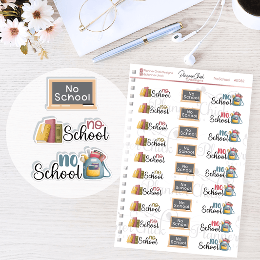 No School Planner Stickers