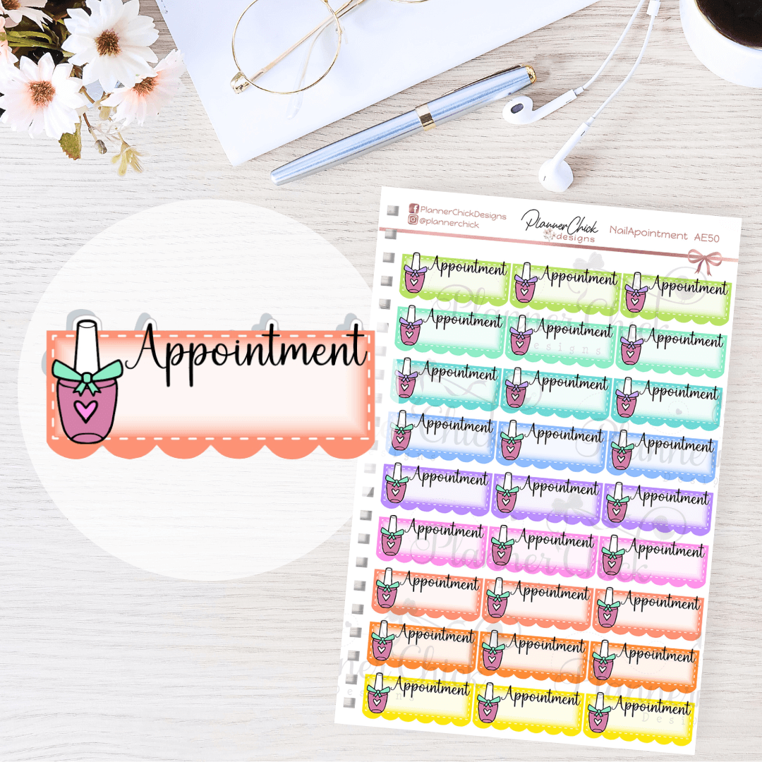 Nail Appointment Planner Stickers