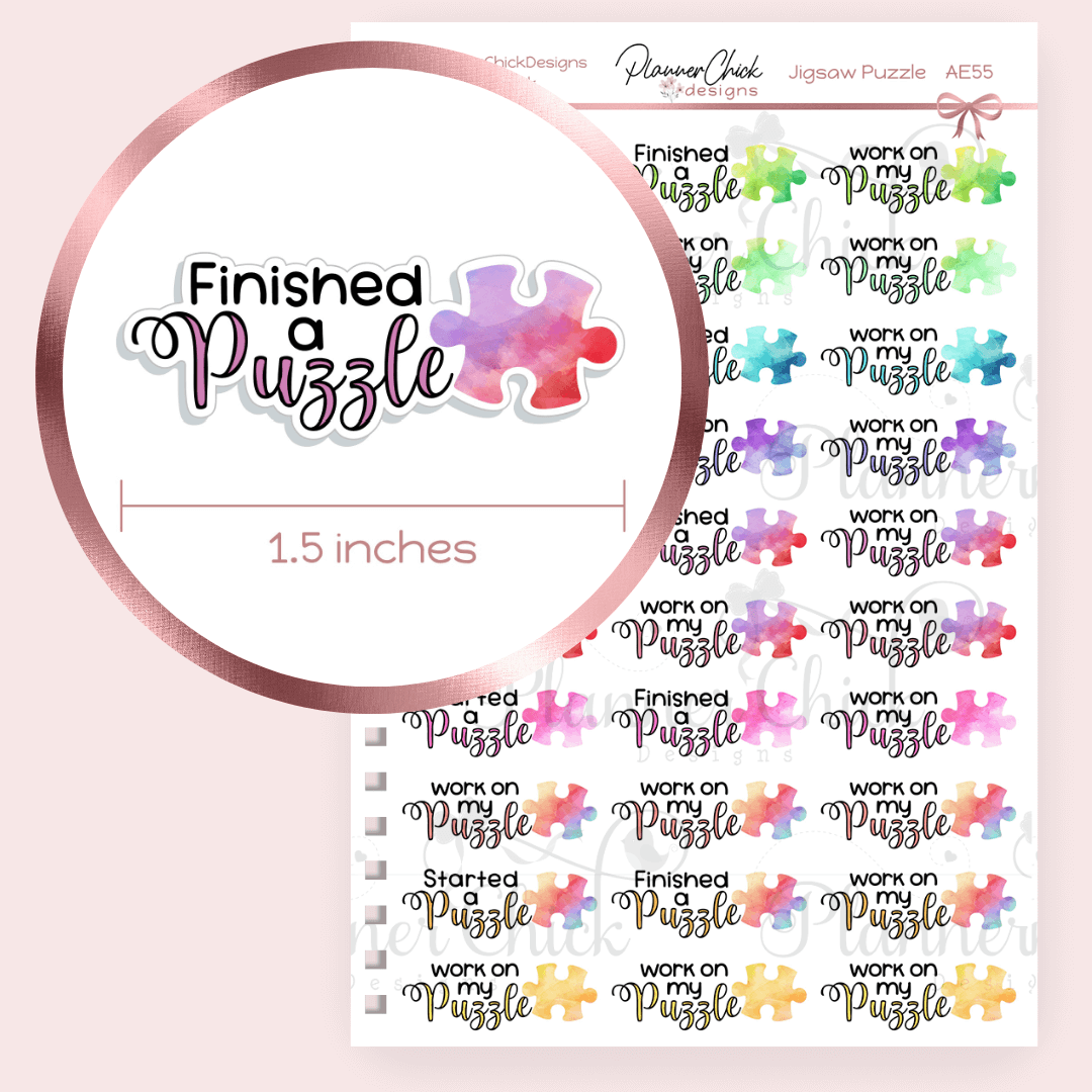 Jigsaw Puzzle Planner Stickers