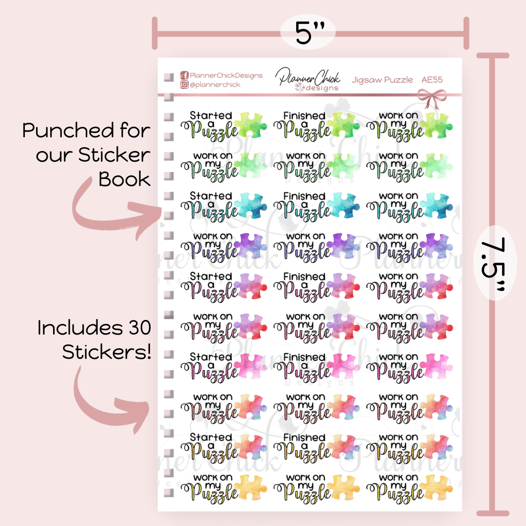 Jigsaw Puzzle Planner Stickers