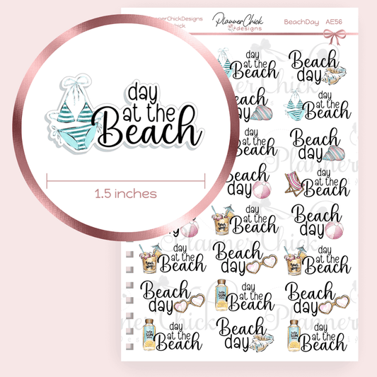 Beach Day Planner Stickers