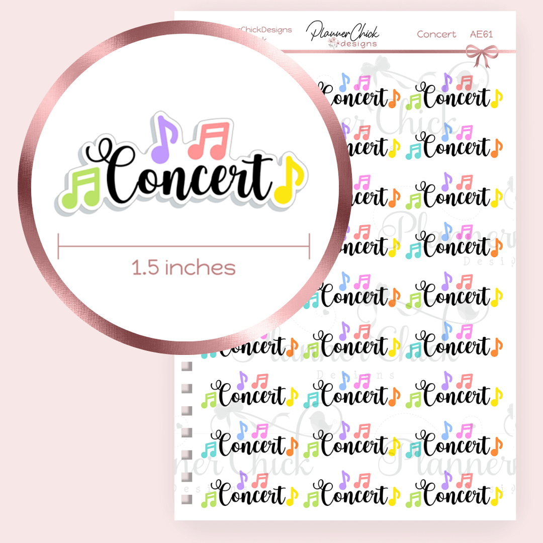 Concert Planner Stickers