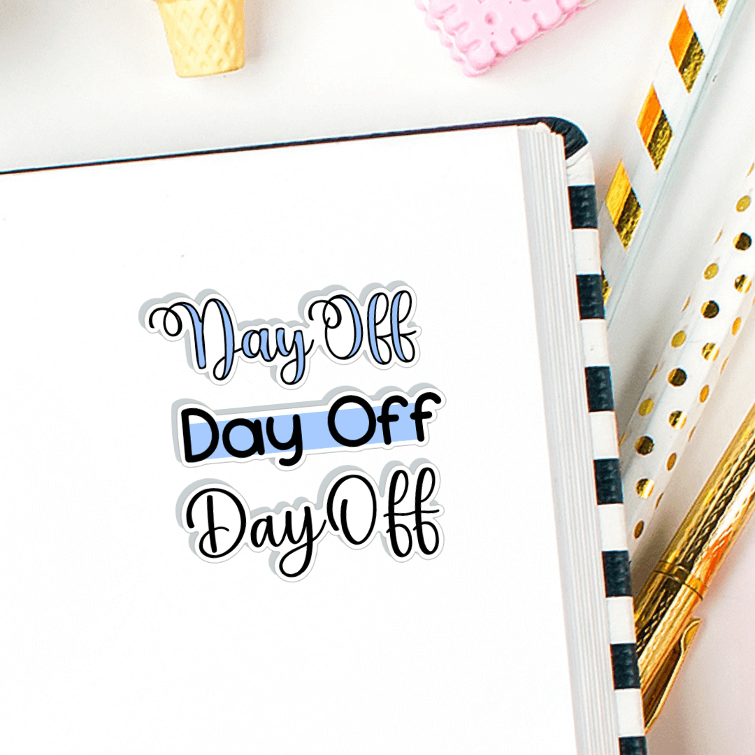 Day Off Planner Stickers