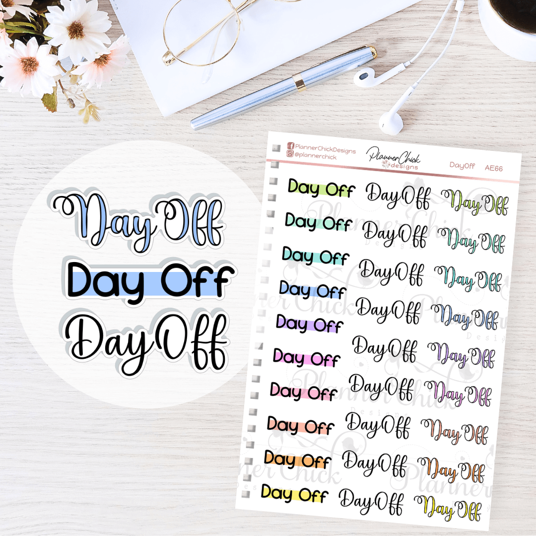 Day Off Planner Stickers