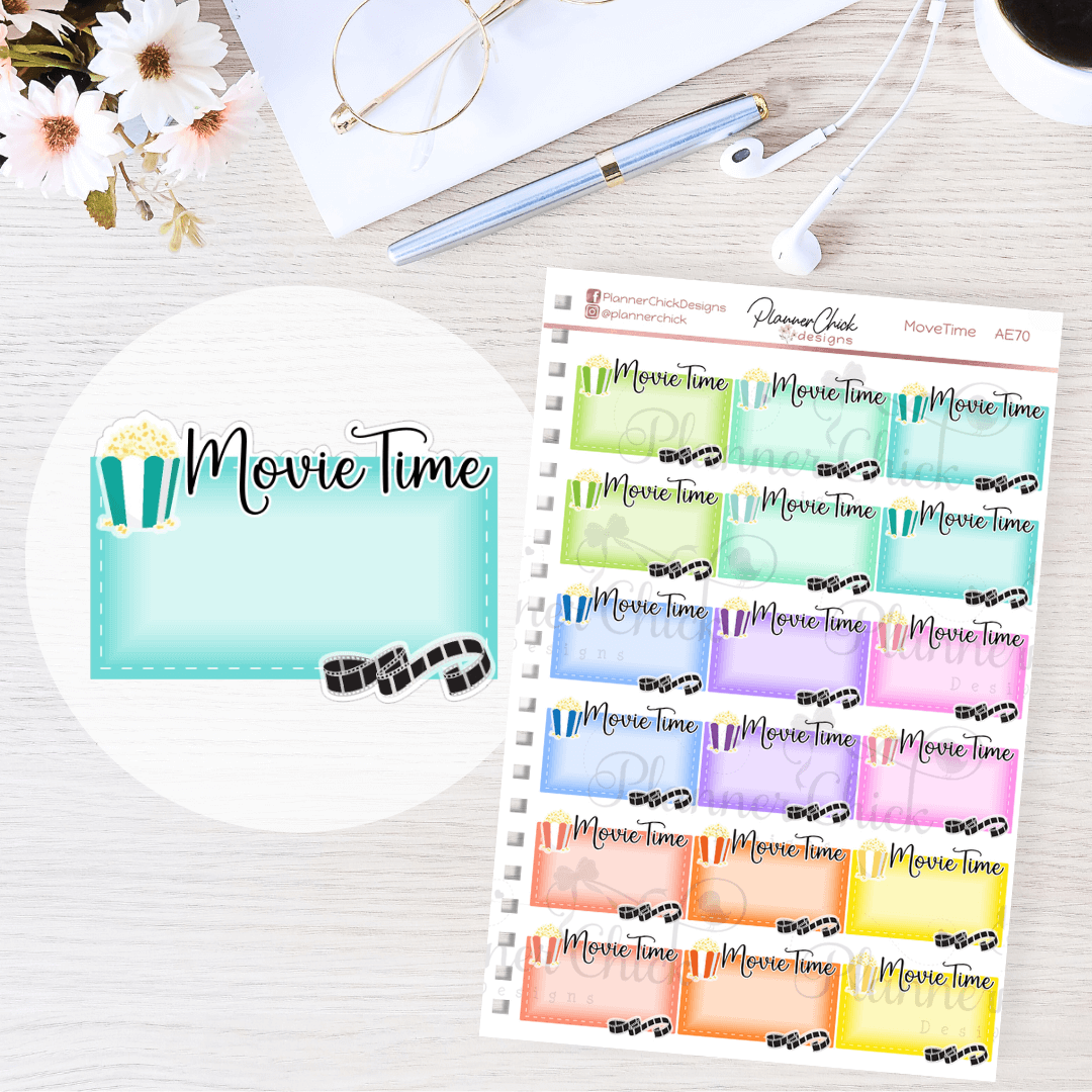 Movie Time Planner Stickers