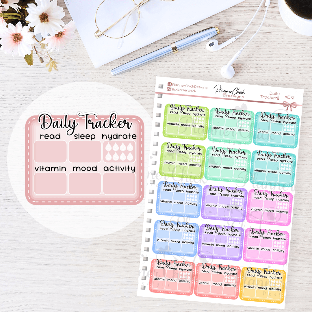 Daily Tracker Planner Stickers