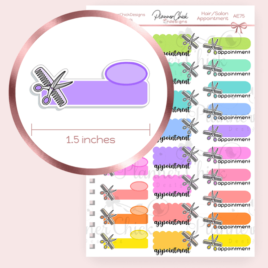 Hair Appointment Planner Stickers