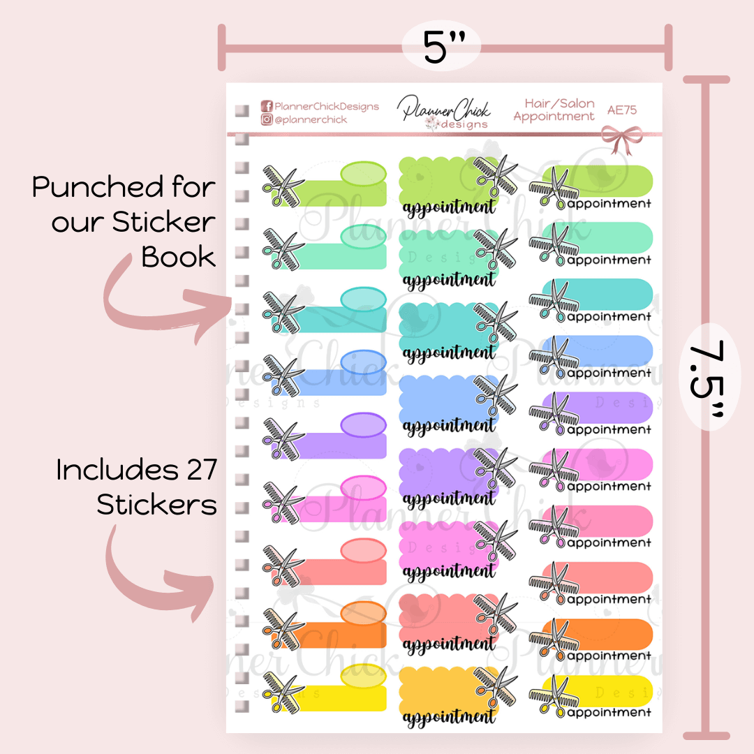 Hair Appointment Planner Stickers