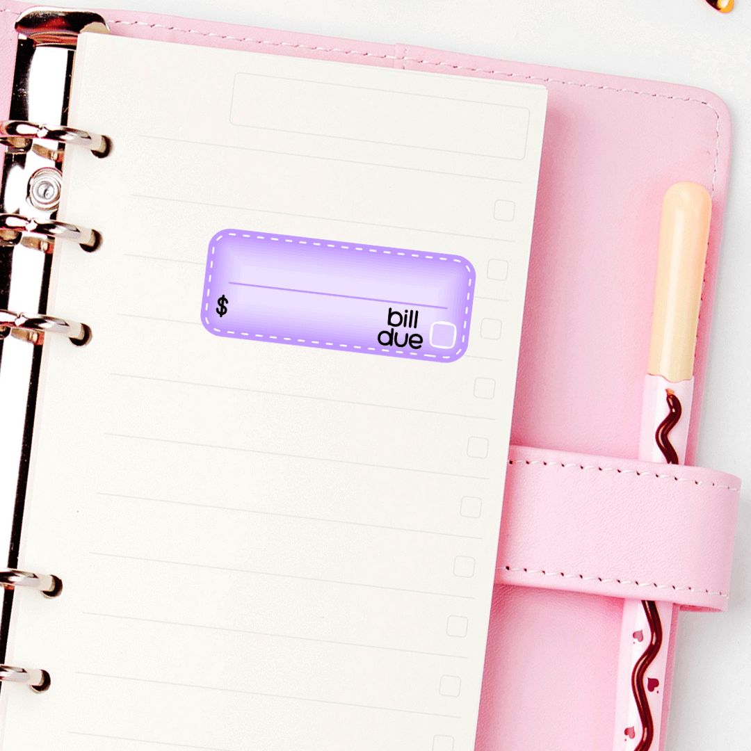 Bill Due Planner Stickers