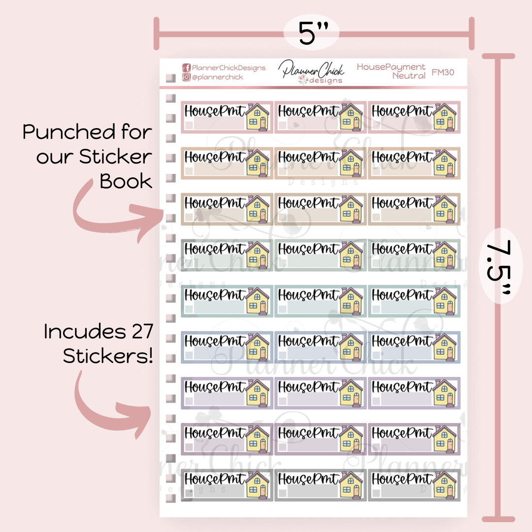 House Payment Planner Stickers