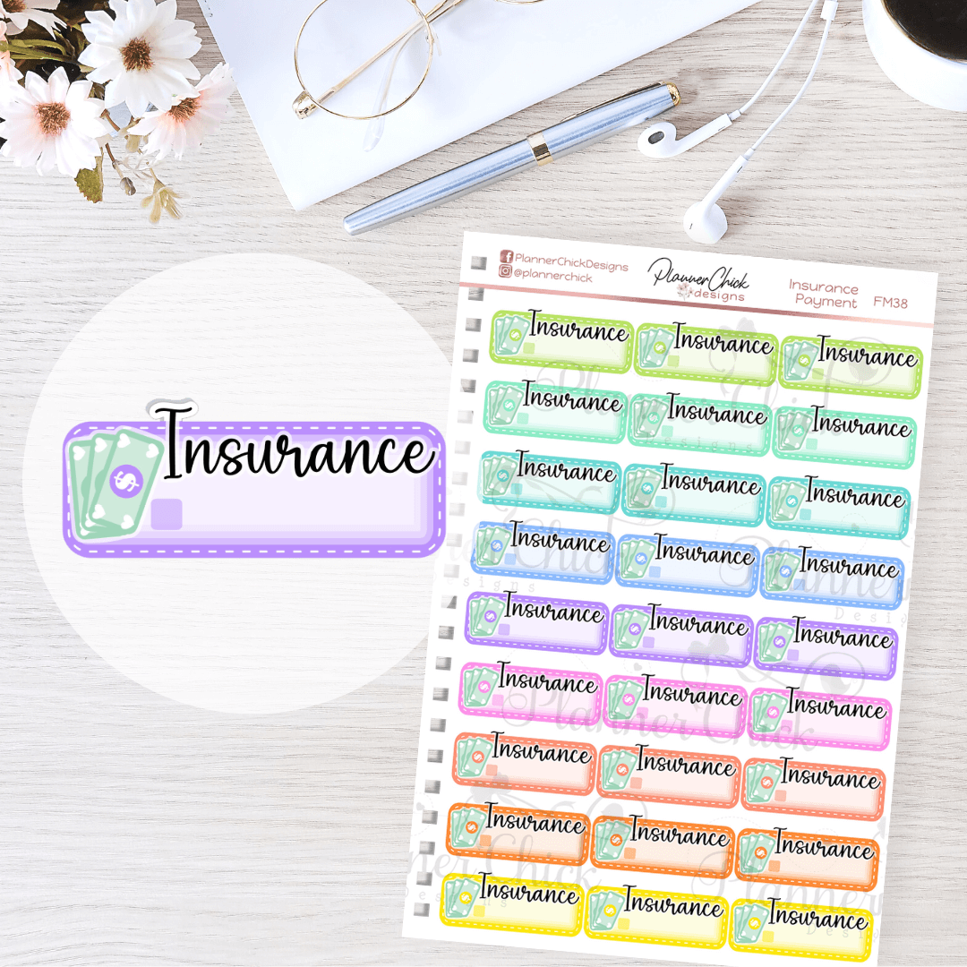 Insurance Payment Planner Stickers