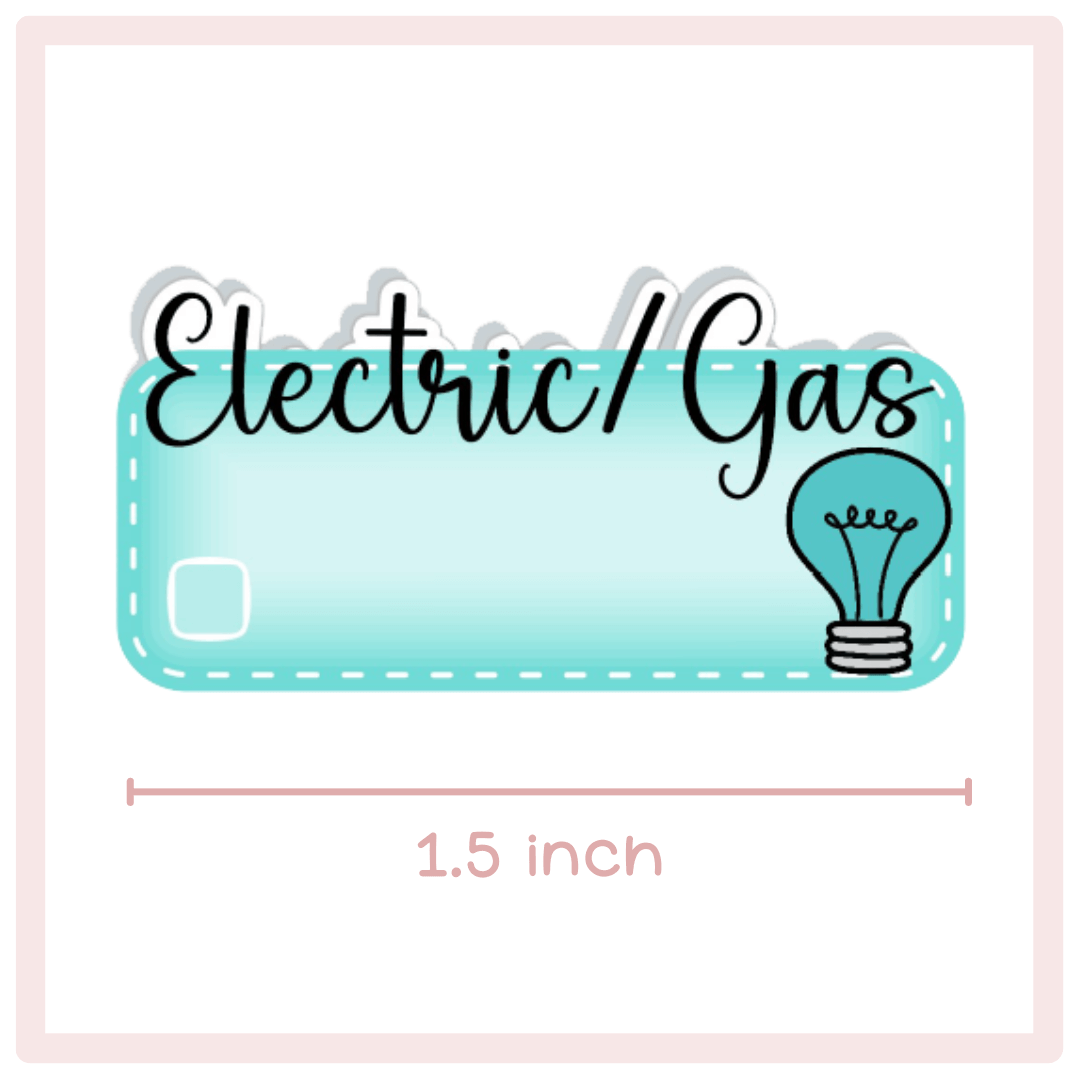 Electricity/Gas Payment Planner Stickers