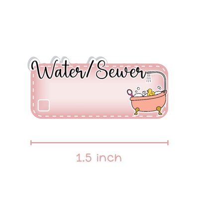 Water/Sewer Payment Planner Stickers