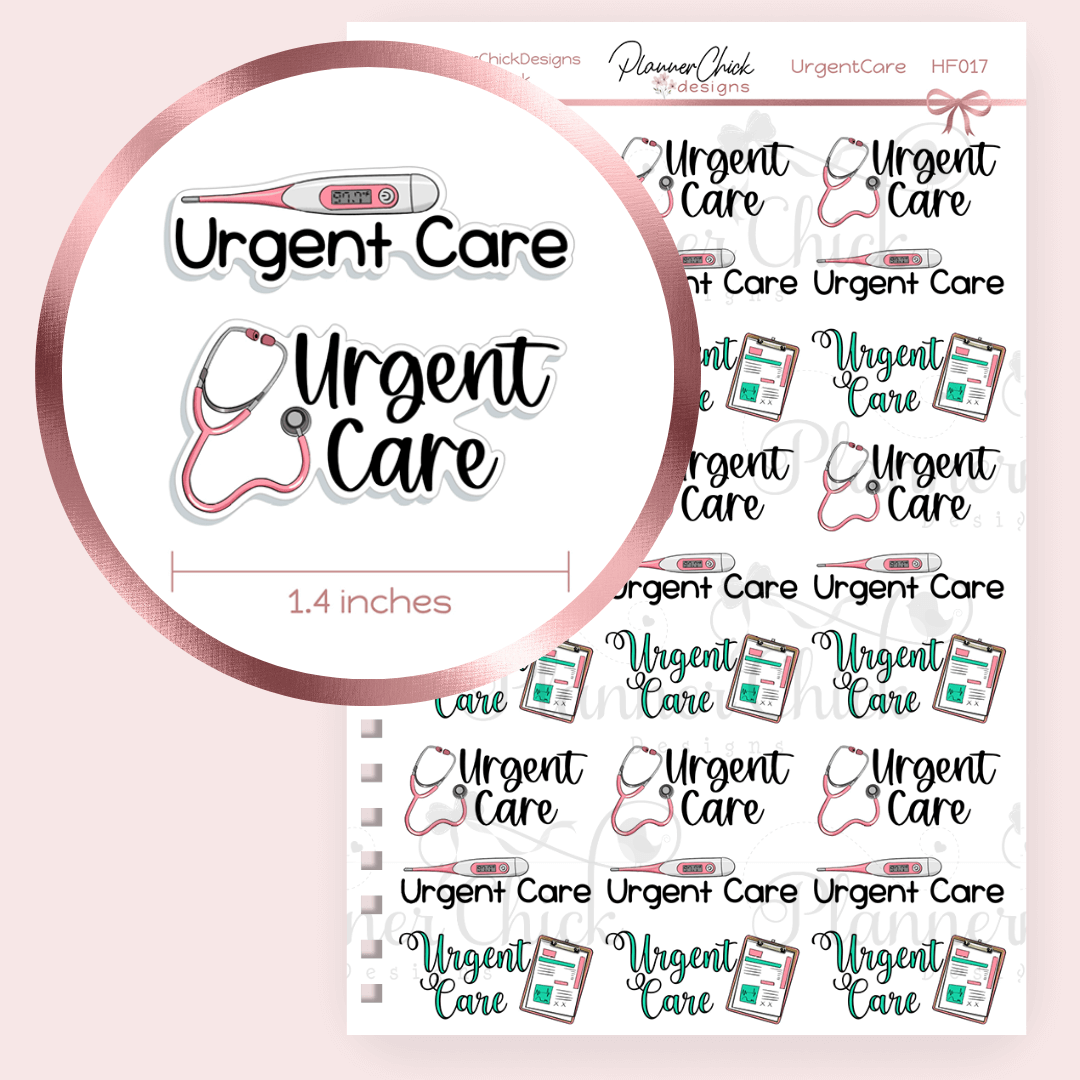 Urgent Care Planner Stickers