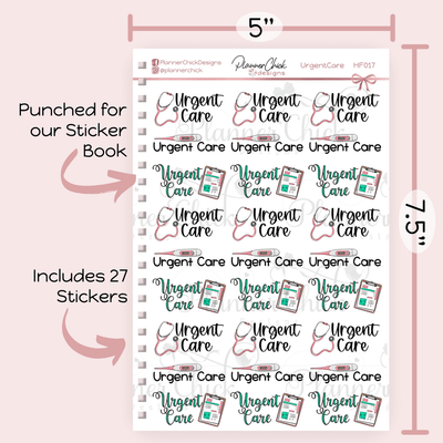 Urgent Care Planner Stickers