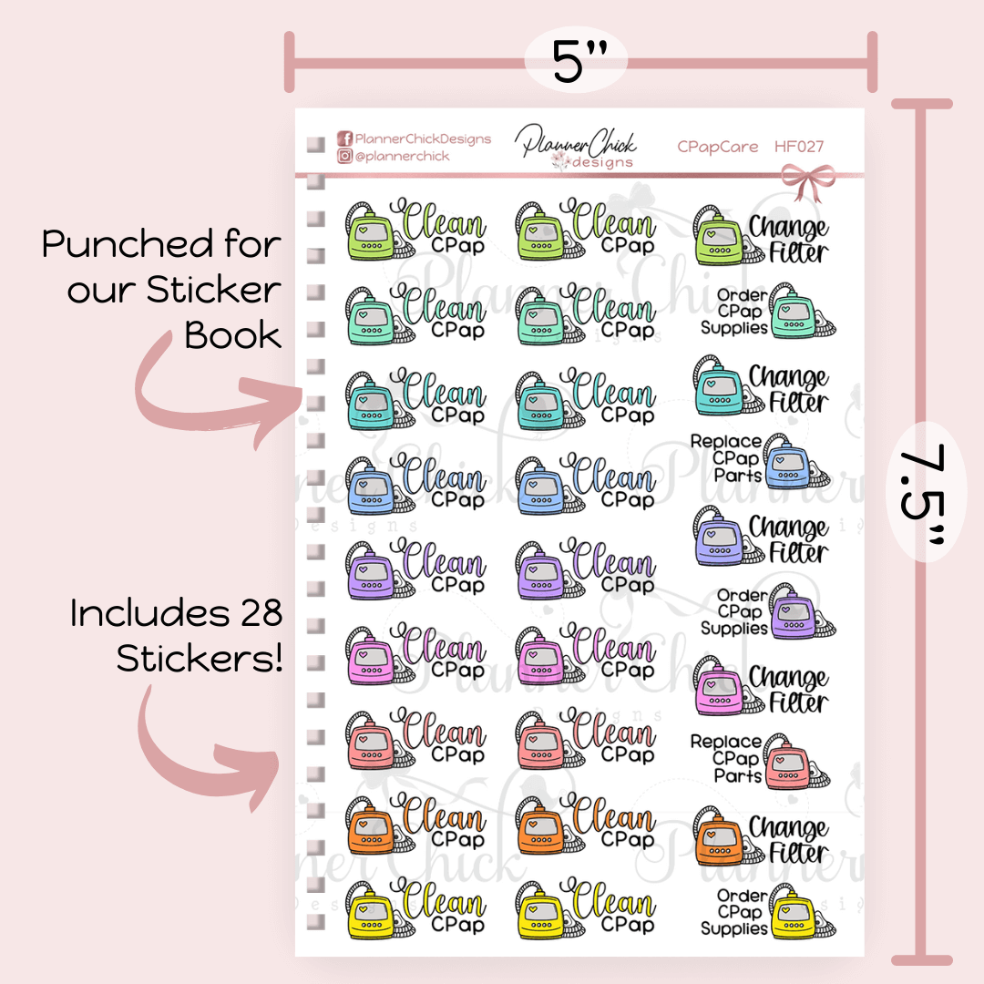 CPap Care Planner Stickers