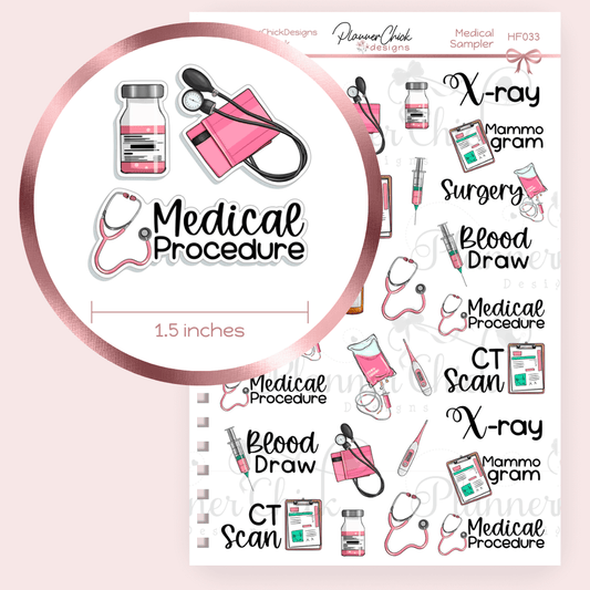 Medical Sampler Planner Stickers