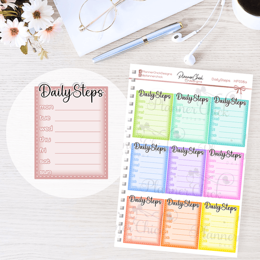 Daily Steps Planner Stickers