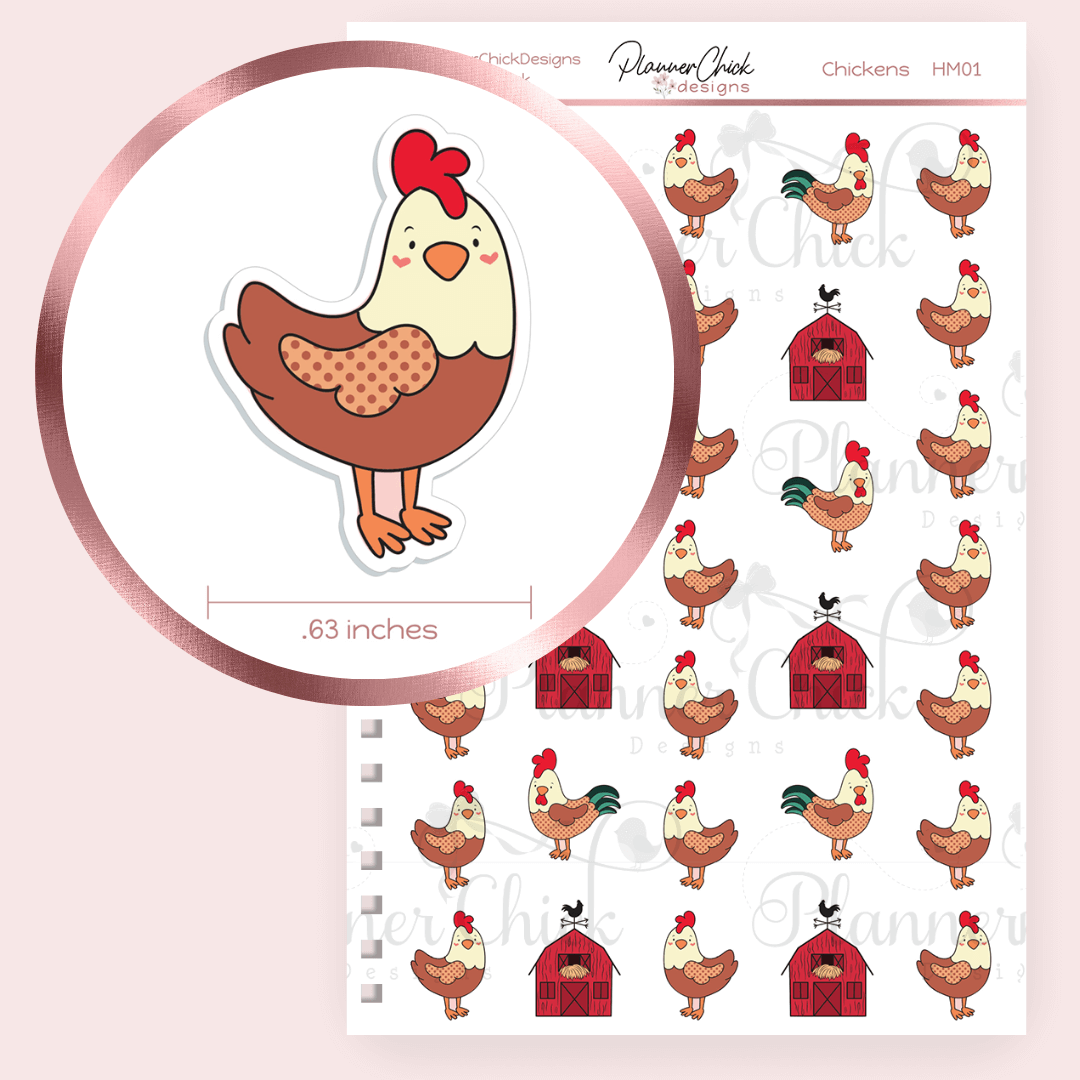 Chicken Planner Stickers