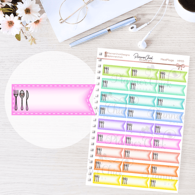 Meal Flags Planner Stickers