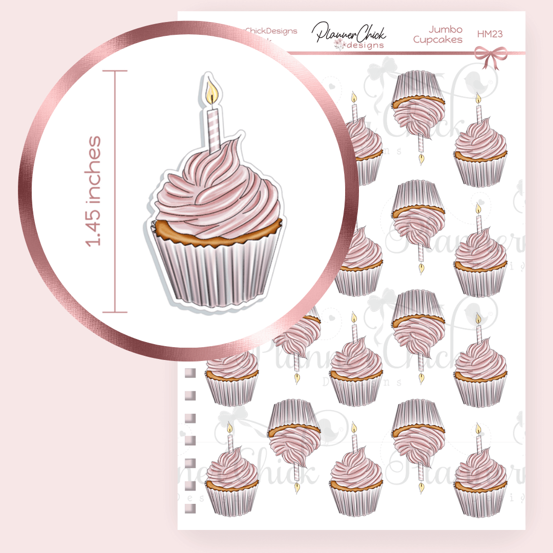 Jumbo Cupcakes Planner Stickers