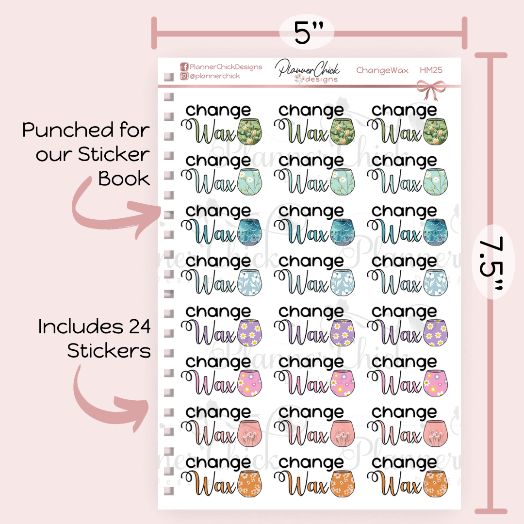 Change Wax Planner Stickers