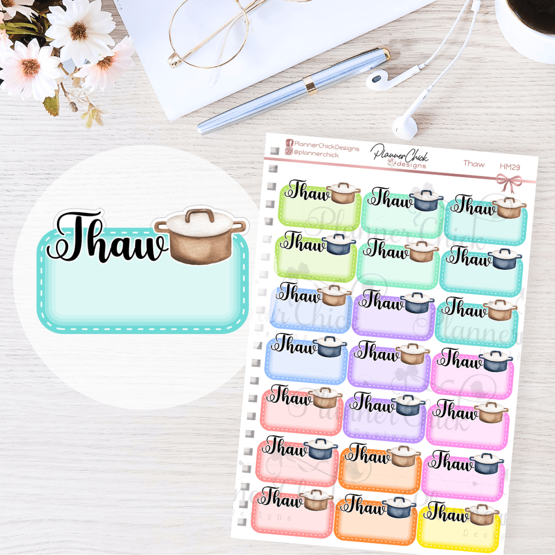 Thaw Dinner Planner Stickers