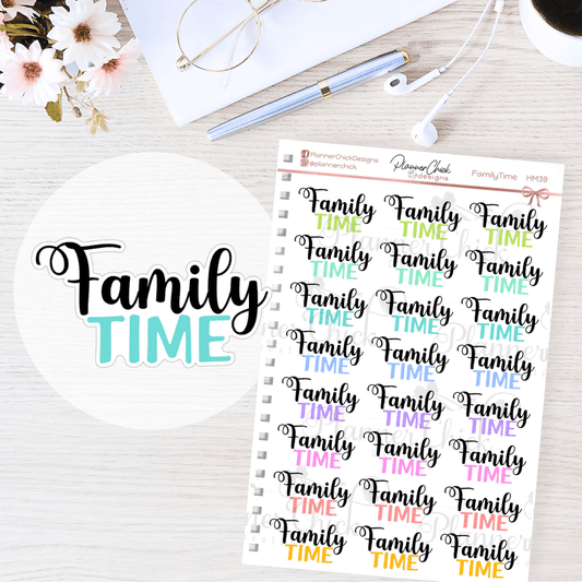 Family Time Planner Stickers