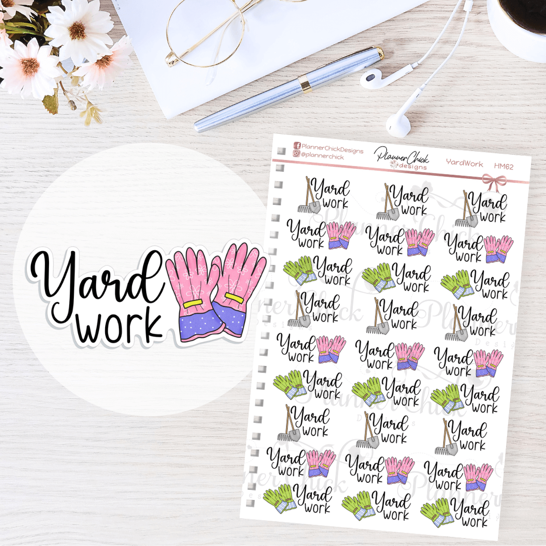 Yard Work Planner Stickers