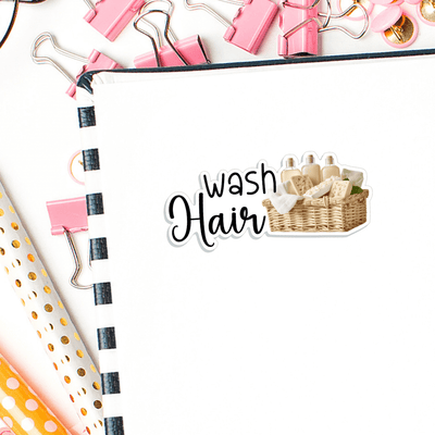 Wash Hair Planner Stickers