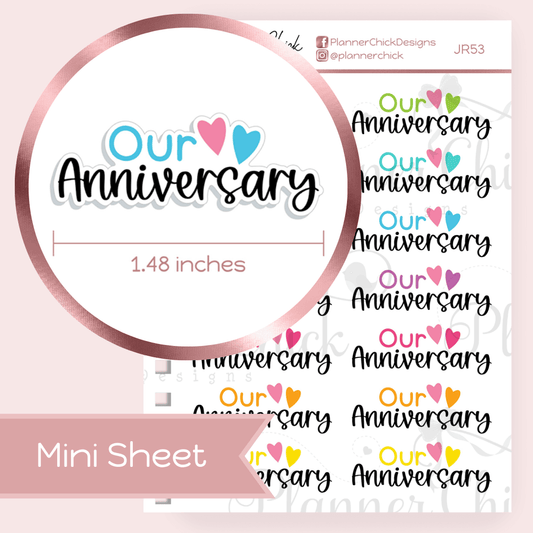 Our Anniversary Planner Stickers