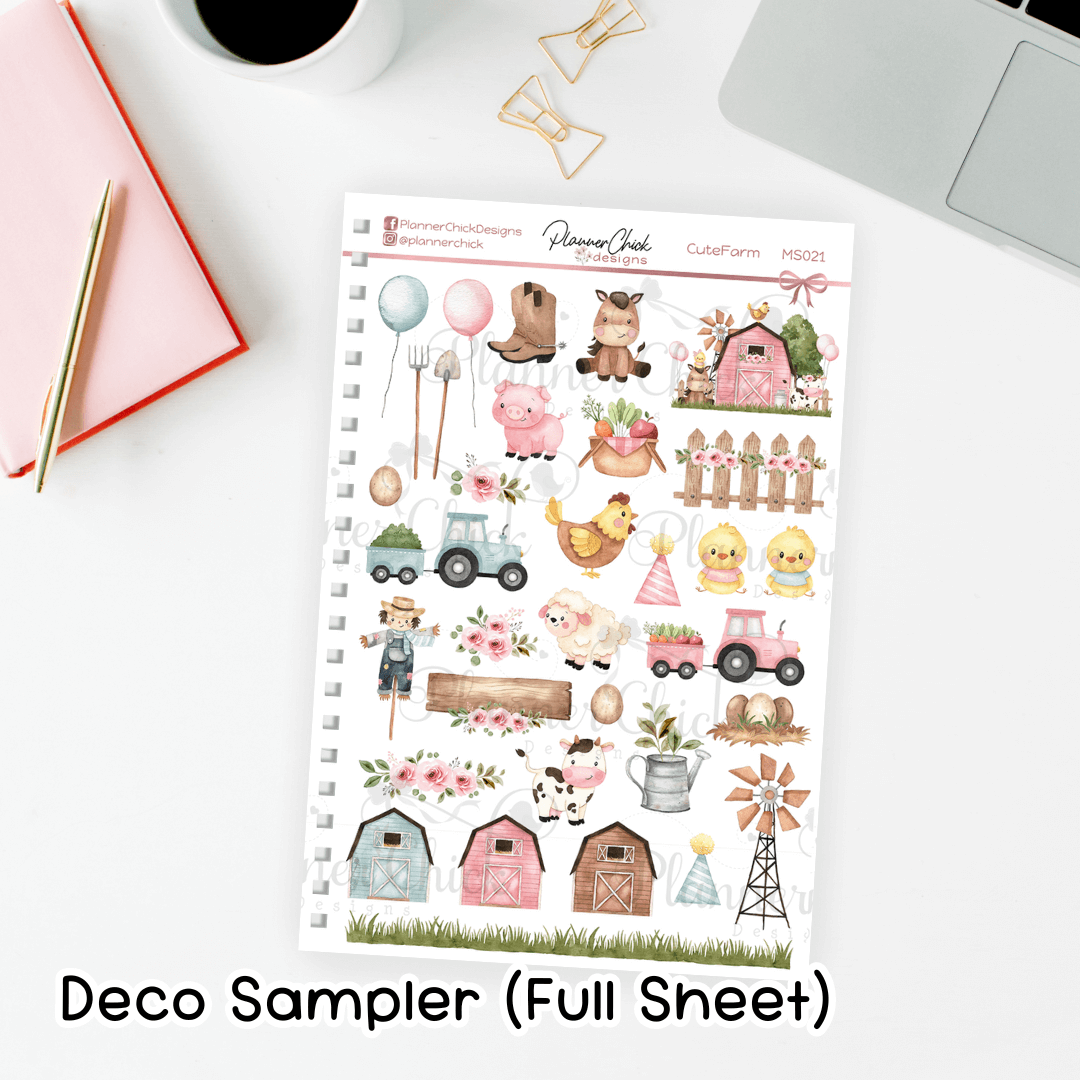 Cute Farm ~ Deco Sampler (FULL Sheet!)