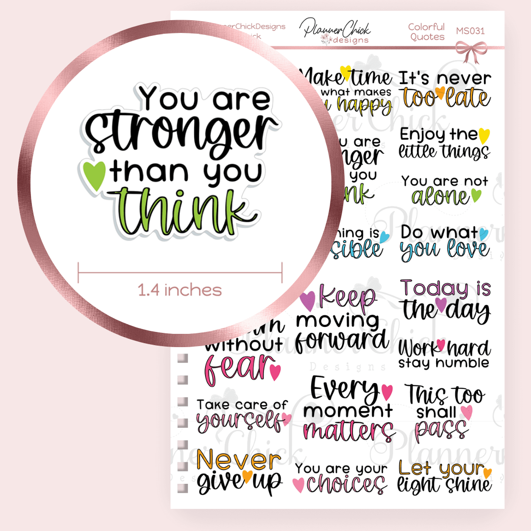 Colorful Inspirational Quotes – PlannerChickDesigns