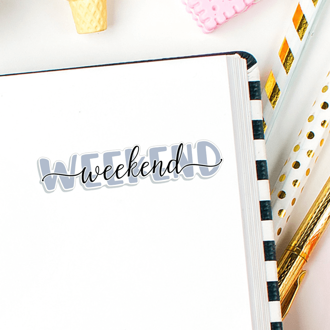 Weekend Banner Planner Stickers