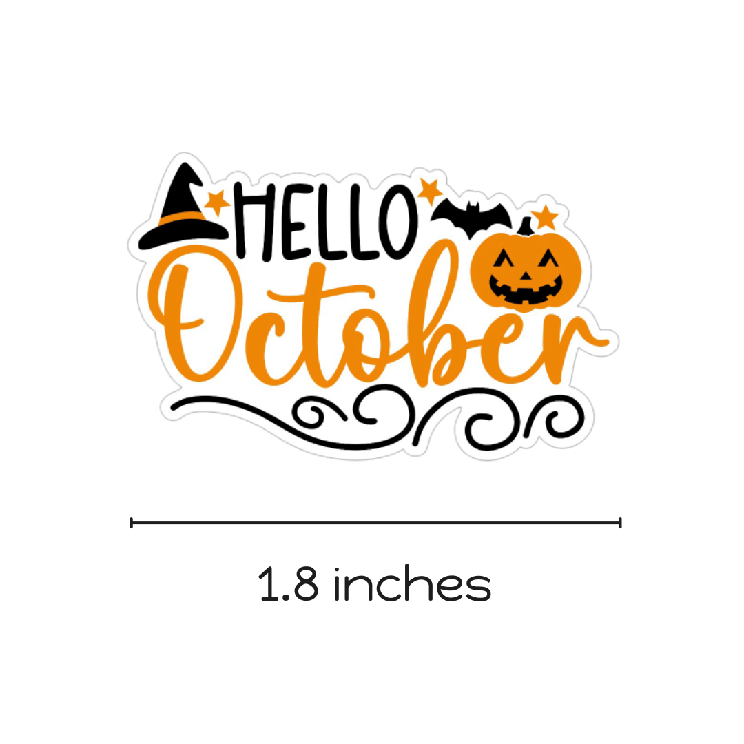 Decorative Hello Months Planner Stickers