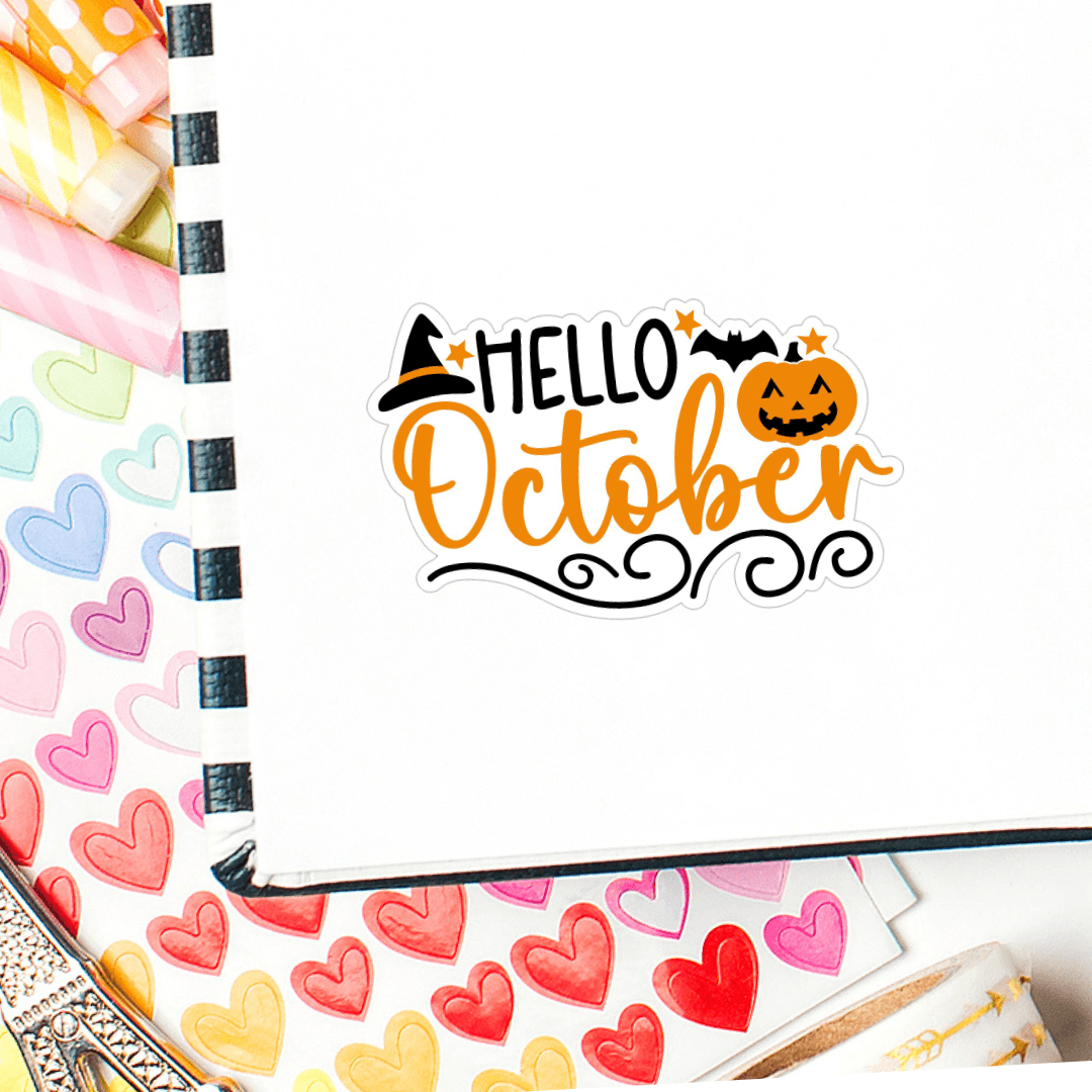 Decorative Hello Months Planner Stickers